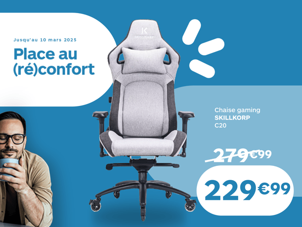 Chaise gaming SKILLKORP C20 Réf. 8011227