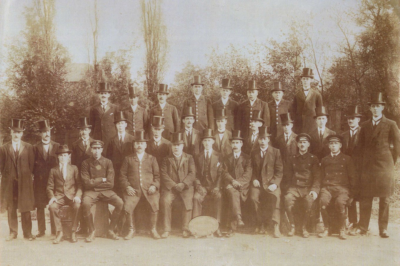 An historical image of the team from Francis Chappell funeral directors