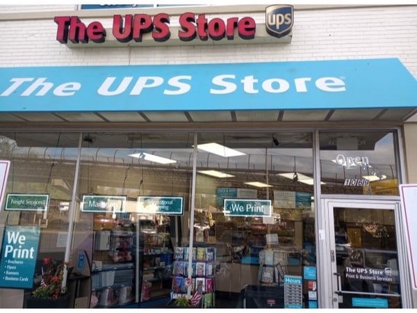 Facade of The UPS Store West End Shopping Plaza