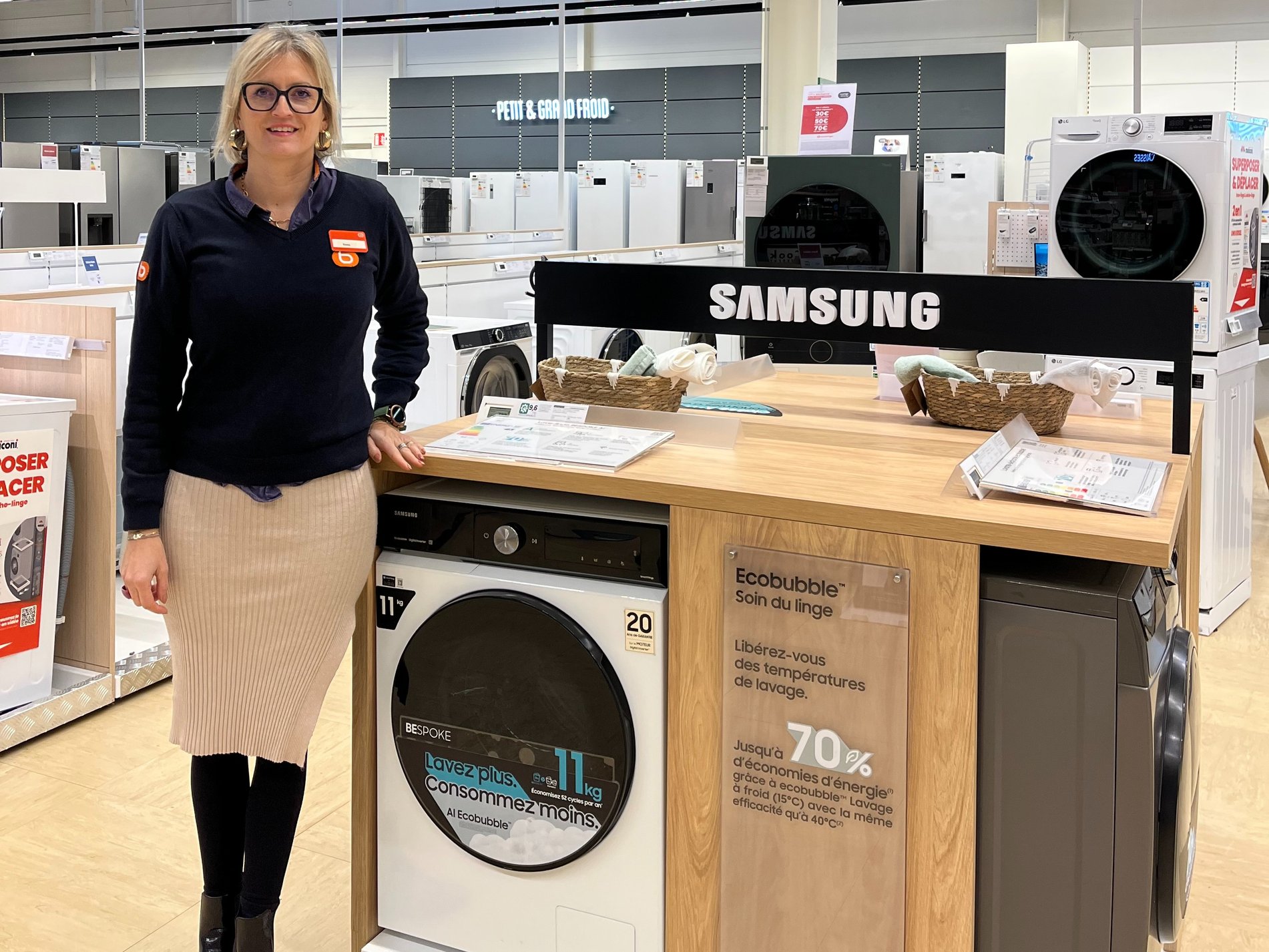 lave linge, samsung, boulanger amiens la vallée des vignes