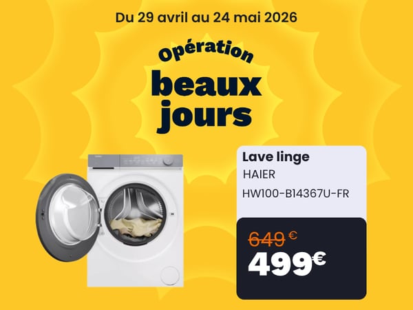 Lave linge hublot HAIER HW100-B14367U-FR