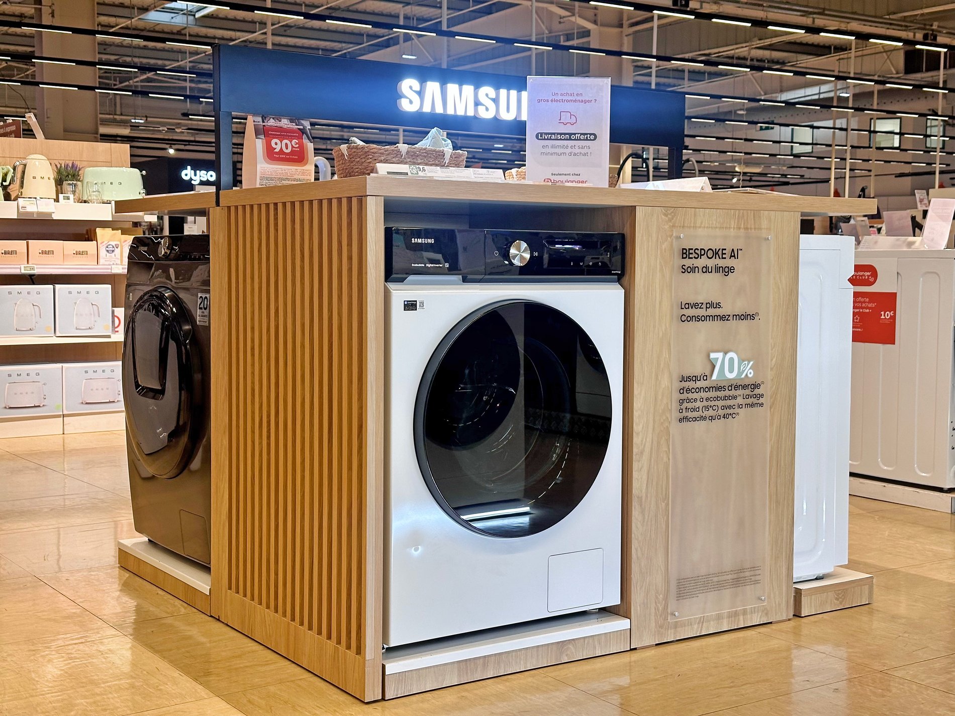 Gamme de lave linge Samsung Bespoke chez  Boulanger Toulon - La Garde