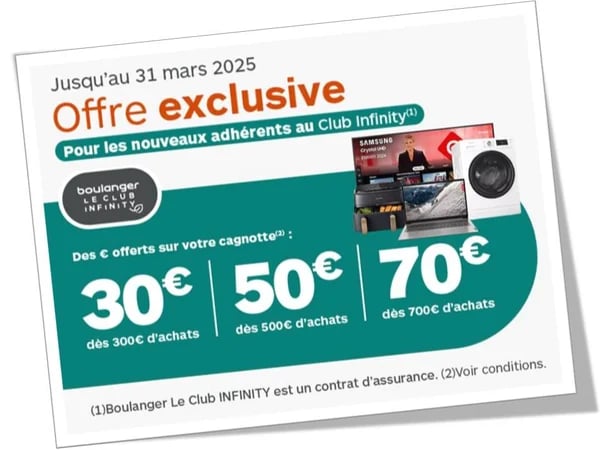 OFFRE DE CAGNOTTAGE -Profitez d'un cagnottage aux nouveaux adhérents Club Infinity
