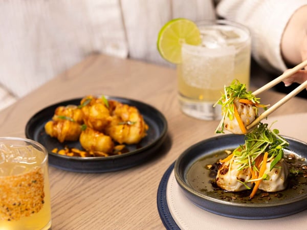 Happy hour food and margaritas
