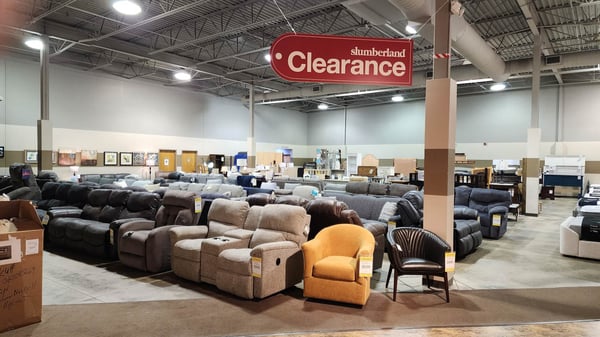 Cedar Rapids Slumberland Furniture clearance section