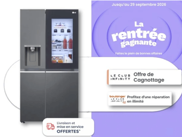 Besoin d'un frigo américain LG à Périgueux? Profitez de la livraison et mise en service OFFERTES de votre frigo américain par Boulanger Poitiers Sud!