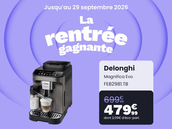 Expresso Broyeur DELONGHI Magnifica Evo FEB2981.TB titanium