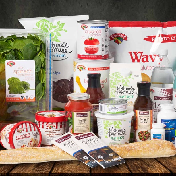 Selection of Hannaford brand products