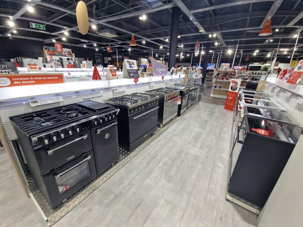 Rayon cuisinière grande largeur et gazinière