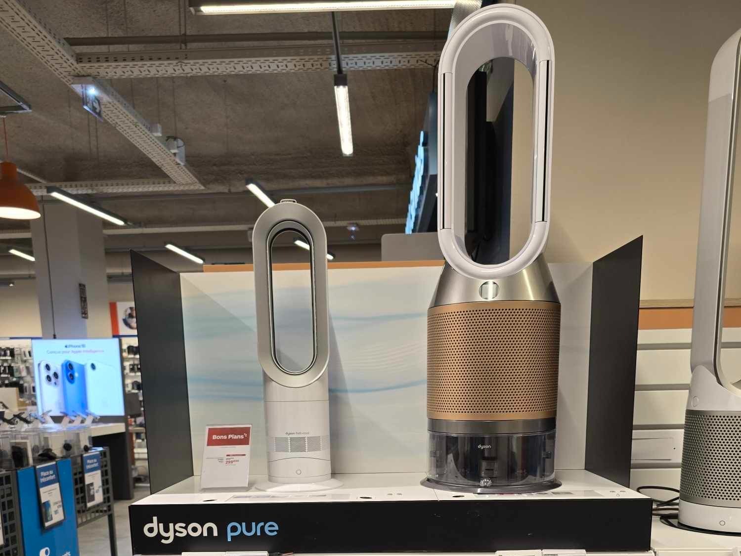 Présentation du rayon purificateur, ventilateur Dyson
