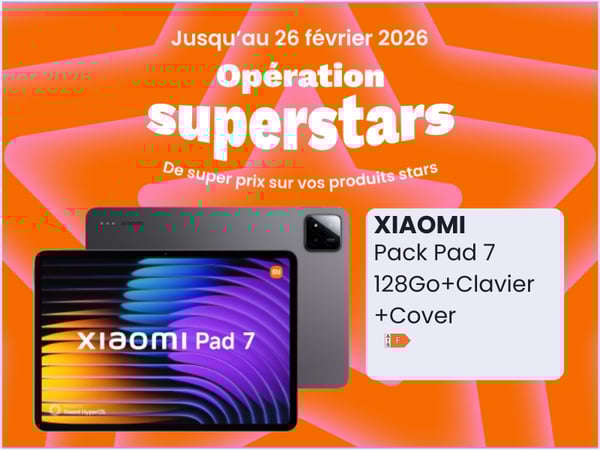 Tablette Android XIAOMI Pack Pad 7 128Go+Clavier+Cover