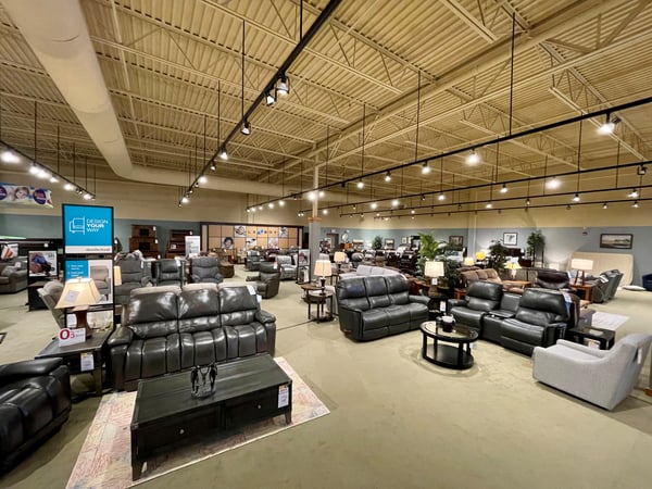 Champaign IL Store Interior, Reclining Sofas