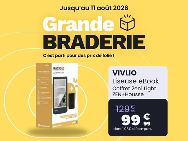 Liseuse eBook VIVLIO Coffret 2en1 Light ZEN+Housse