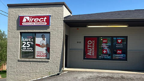 Direct Auto Insurance storefront located at  640 Cosby Hwy, Newport