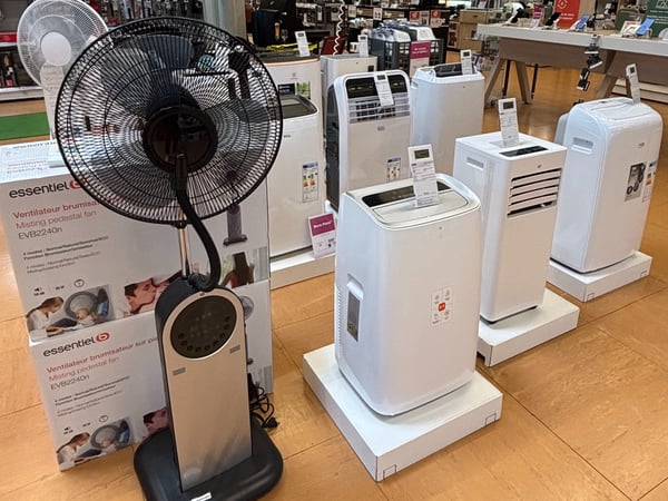 la saison des climatiseurs et ventilateurs est ouverte dans votre magasin  Boulanger Grenoble - Saint Egrève. préparez votre été