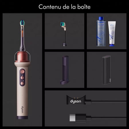 Découvrez dans votre Boulanger St Egreve la brosse à dents électrique Dyson CameraJet avec jet interdentaire, dans son élégant coloris Rose Céramique et disponible en Bleu également. Pensée pour associer technologie, précision et simplicité d’utilisation, elle vous accompagne au quotidien pour une routine de brossage plus complète. Dyson met son savoir-faire technologique au service d’un geste essentiel du quotidien.
La CameraJet associe une brosse à dents électrique à un jet interdentaire, pour vous permettre de prendre soin de vos dents mais aussi des espaces difficiles à atteindre avec un brossage classique.
Une solution pensée pour intégrer facilement plusieurs étapes de votre routine d’hygiène bucco-dentaire dans un seul appareil.