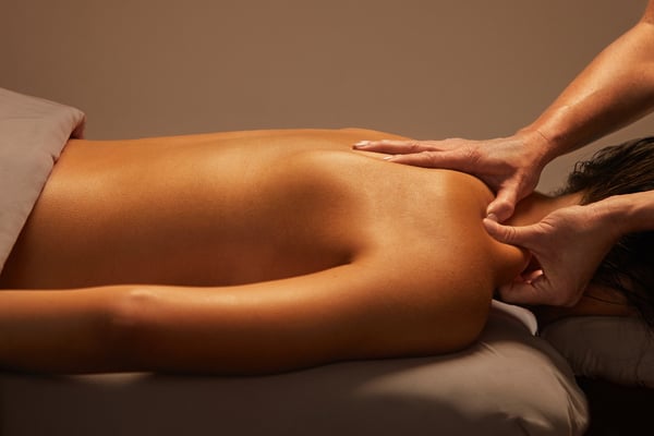 Woman Receiving Woodhouse Massage