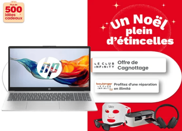 💻🎄 Vous cherchez un PC portable pour Noël ? L’HP 15‑fc0132nf vous attend chez Boulanger Nantes Paridis ! ✨