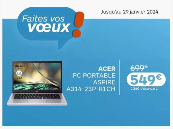 promotions chez Boulanger Cholet sur les ordinateurs