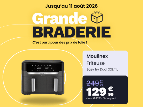 Profitez d'une offre exceptionnelle sur la friteuse sans huile Moulinex XXL chez Boulanger Niort