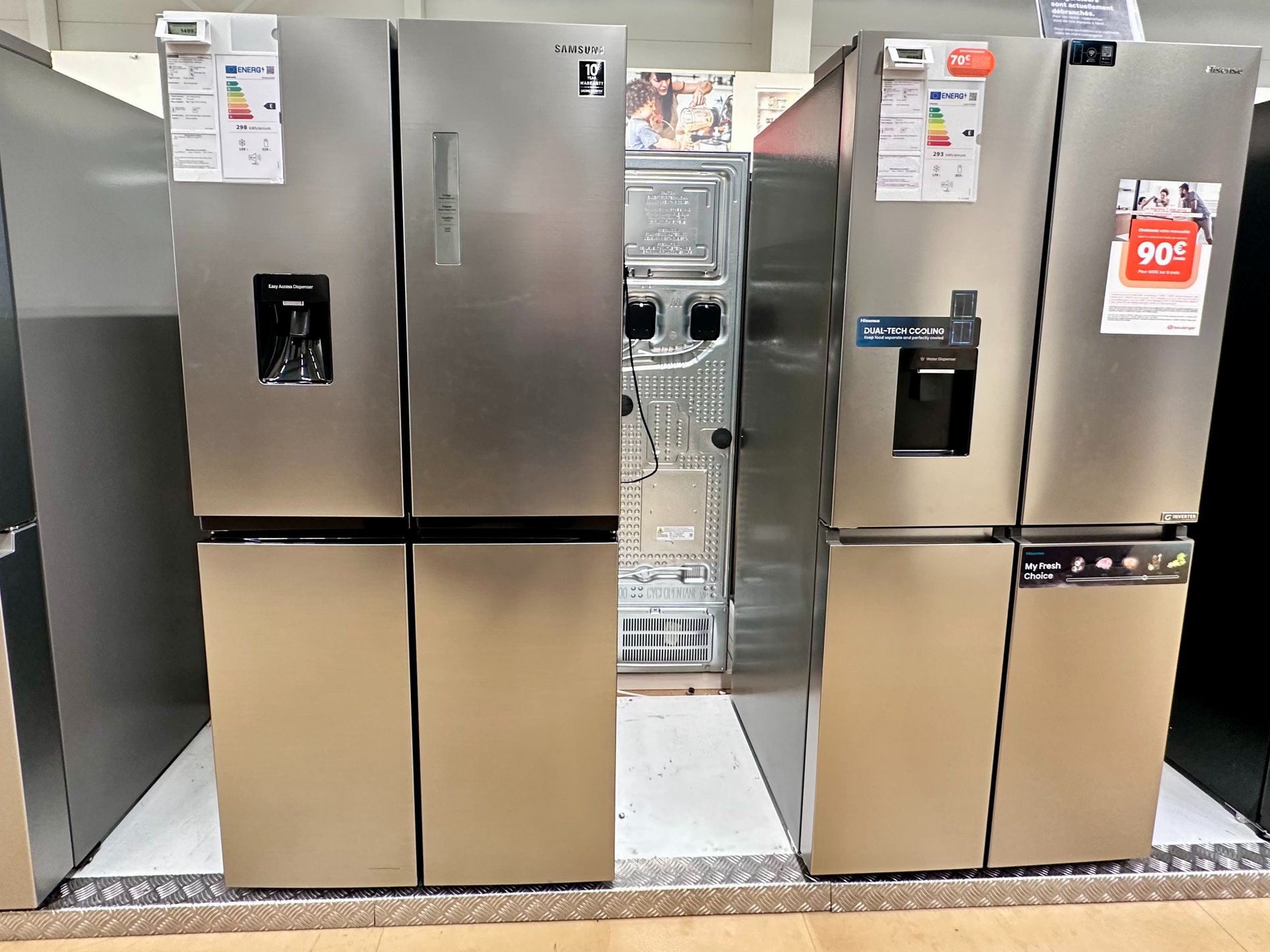 un large choix de réfrigérateurs samsung a découvrir dans votre magasin Boulanger Saint Etienne Villars