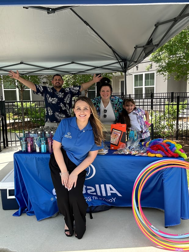 We will come have fun at a pool party if it means helping our clients!
