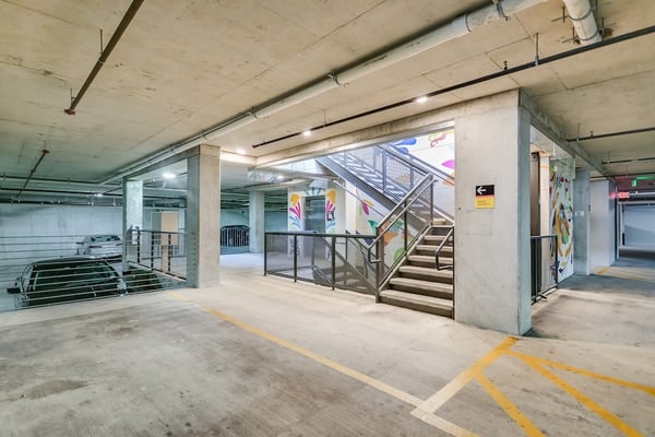 Parking garage with self storage