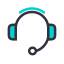 icon of a headset for assistance