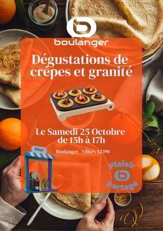 Dégustation de crêpes et granités  chez Boulanger Villars !!!