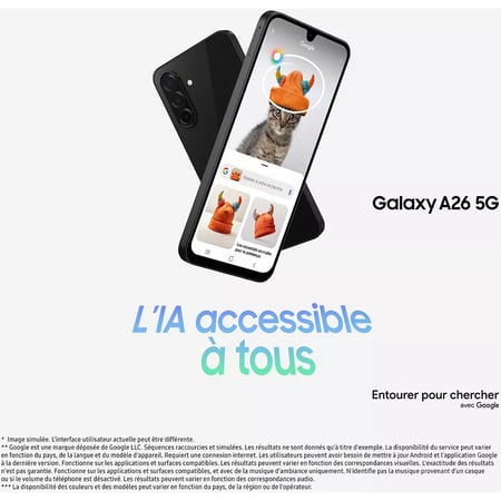 Pack Smartphone SAMSUNG Pack A26 Noir 128Go + Coque silicone à 219€ au lieu de 321,99€.
magasin Boulanger Limoges