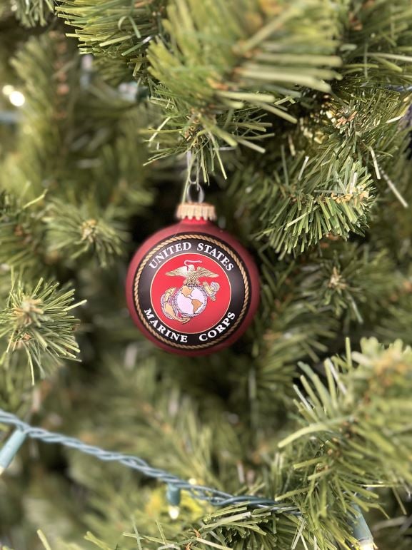 This red Marines ornament is to honor one of our staff, Ben Alcid, and all others who have served our country. Thank you for your services!