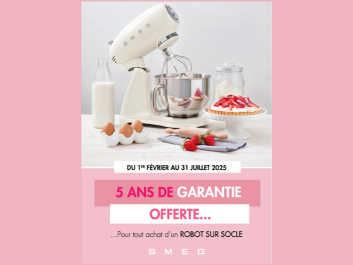 OFFRE SMEG: 5 ANS DE GARANTIE OFFERTE !