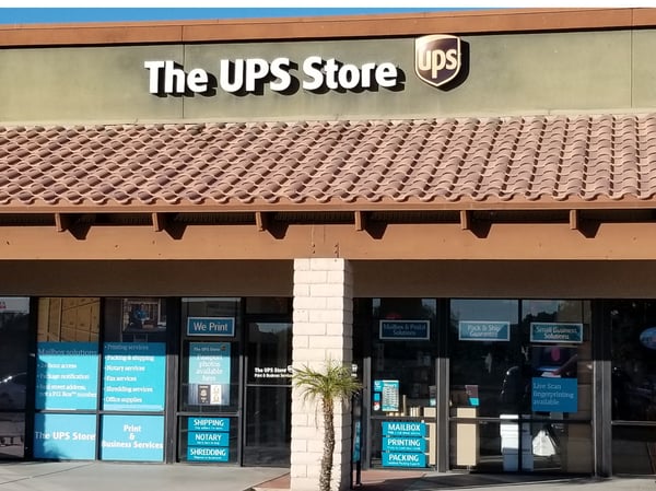 Storefront of The UPS Store in Cathedral City, CA