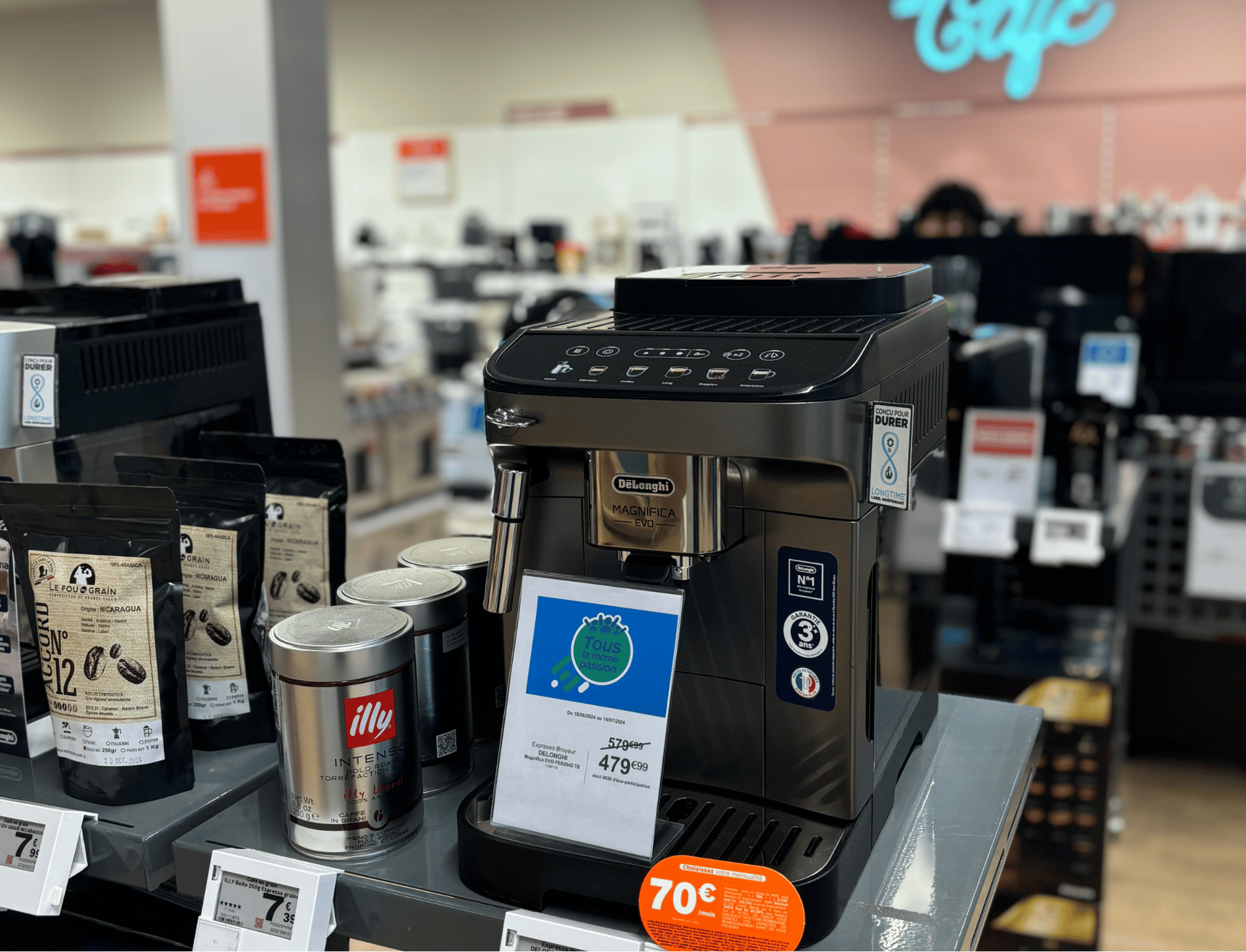 Machine à café Delonghi, Boulanger Lille