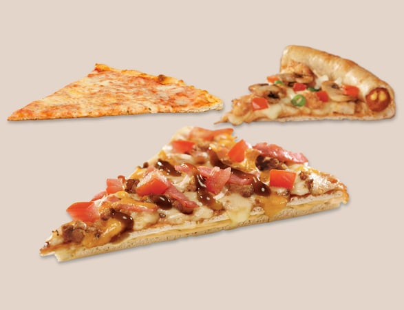 Enjoy your fave pizza, your way. Customise your pizza base! You can Double-Stack® it, get a Crammed-Crust®, make it Thin & Crispy or choose SlimFit for a healthier option