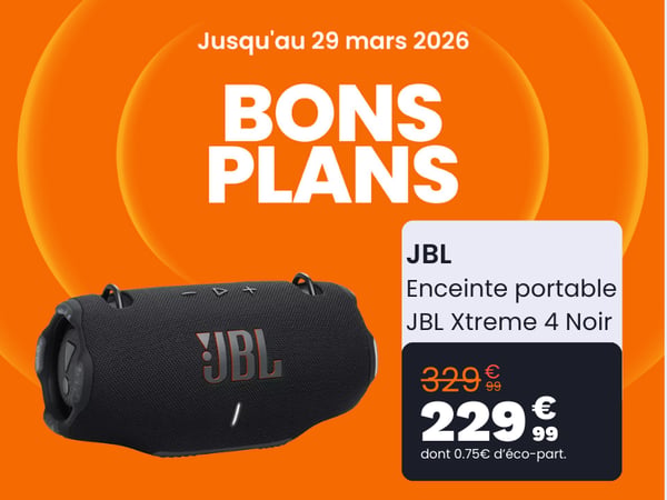JBL Xtreme 4 noir,  Boulanger, son, été