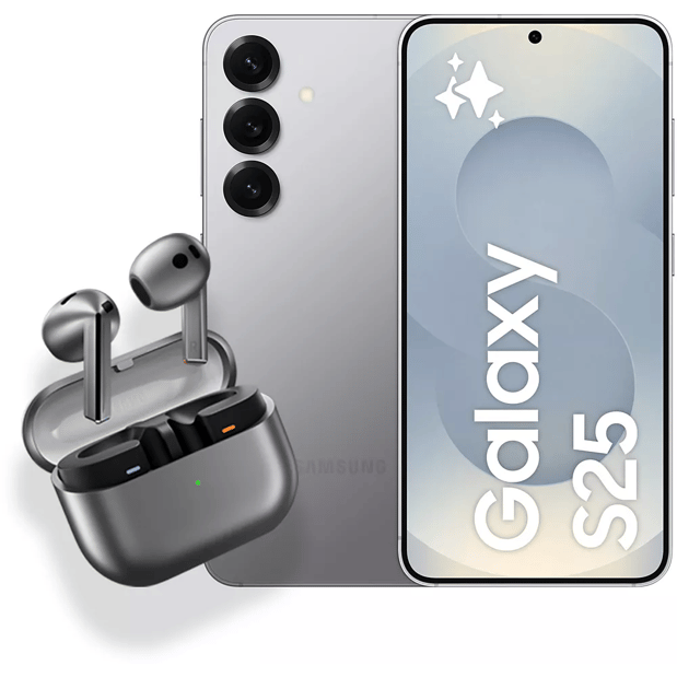 Smartphone SAMSUNG Pack S25 Gris 128Go + Buds 3 Gris