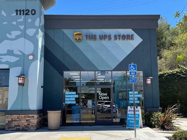 Storefront of The UPS Store in San Diego, CA