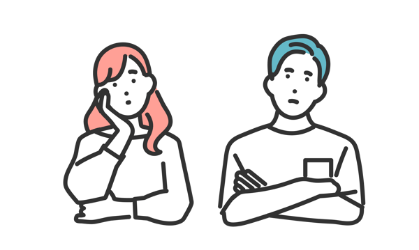 不思議そうな顔をする男女