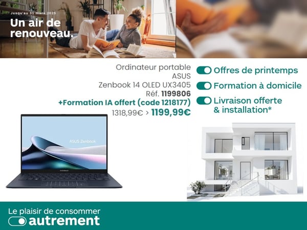 PC Zenbook en promo à boulanger biganos