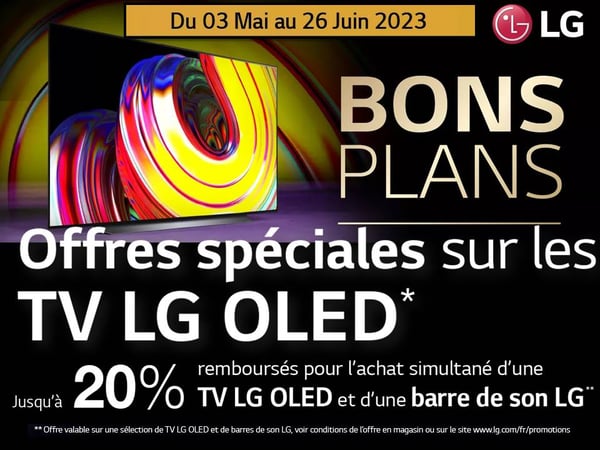 Bons Plans sur TV Oled LG et barres de Son LG à Boulanger Montauban