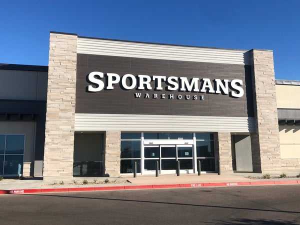 The front entrance of Sportsman's Warehouse in Surprise