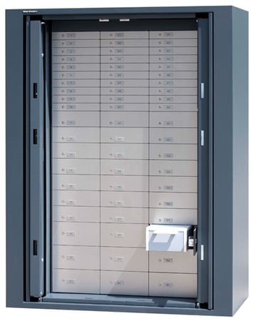 Einschiebetür-Kassenschrank mit Kundenmietfächer