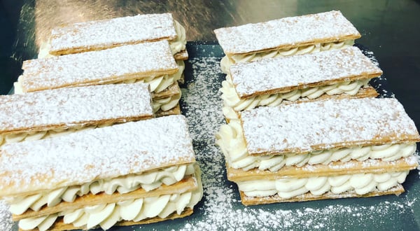 Hausgemachte Cremeschnitte