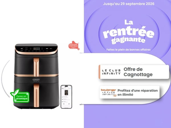 Découvrez notre sélection d'Airfryers pour une cuisine saine et savoureuse pour cette rentrée scolaire ! Chez BOULANGER Bordeaux Mérignac.