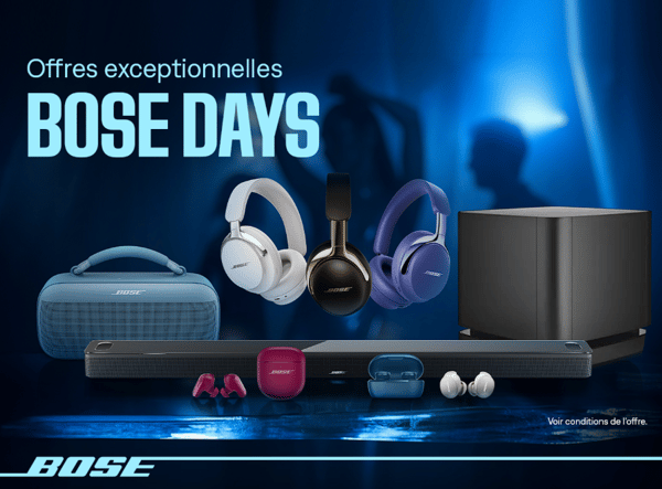 🎧 Les #BoseDays sont lancés chez Boulanger la roche sur yon ! 🔊

Profite d’une sélection audio Bose en promo avec des réductions intéressantes sur plusieurs produits phares : casques audio à réduction de bruit active, enceintes portables et barres de son 🎶 — souvent avec une remise de ~30 € dès 300 € d’achat grâce au code promo dédié 💸.

👉 Casques QuietComfort, enceintes SoundLink ou Soundbar Ultra… c’est l’occasion idéale d’upgrader ton son pour la musique, les séries ou les jeux à prix plus doux 🎧🔥.

#BoseDays #Boulanger #PromoAudio #BonPlanSon 🎵