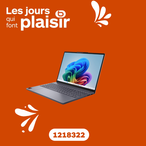 Ordinateur portable LENOVO IdeaPad Slim 3 15Q8X10 en promotion dans votre magasin Boulanger Lille Esquermoise