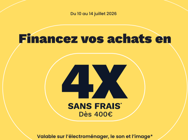 💛 Offre de financement de 4X sans frais dès 400 euros dans votre magasin Boulanger Marseille Saint Ferreol 💛
