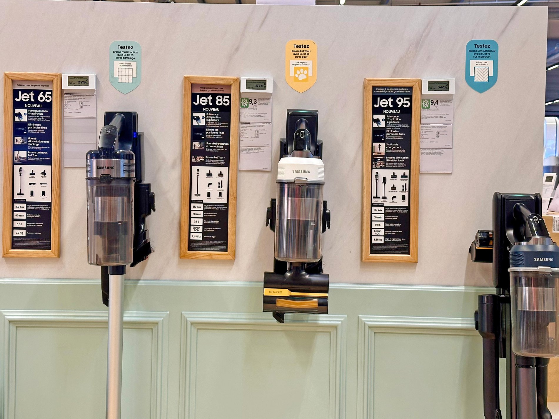 Aspirateur Samsung Bespoke vue de face chez Boulanger Toulon - La Garde