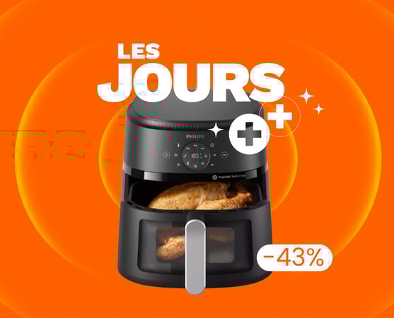Airfryer PHILIPS NA231/00 Friteuse sans huile avec fenêtre de cuisson Noir/Argent, Série 2000 6.2L